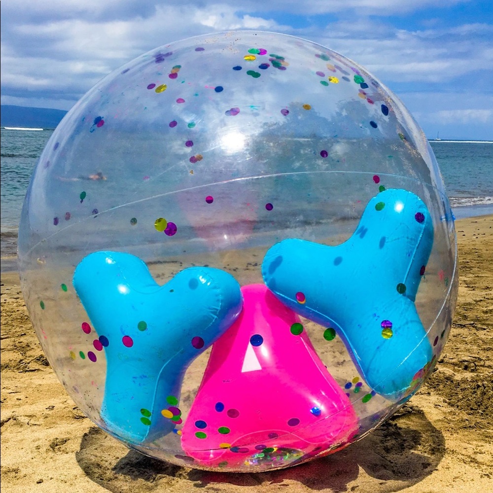 Giant inflatable YAY Beach Ball POP fix